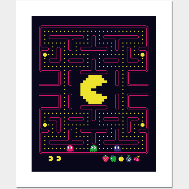 Pac-Man Pixelart Wall Art by Jelly89